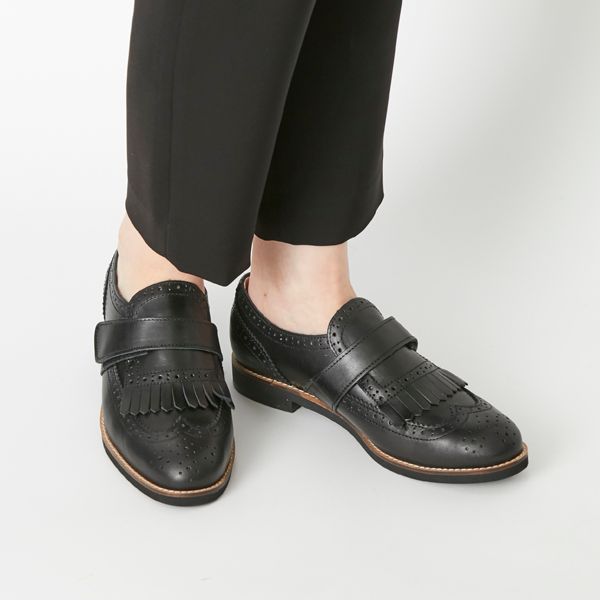 粋/キルトベルクロメダリオン -どんな足の形にも沿う、疲れにくい革靴